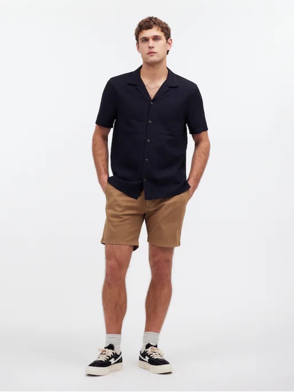 NWOT Madewell 7" Chino Shorts: COOLMAX® Edition -  Faded Birch - W34